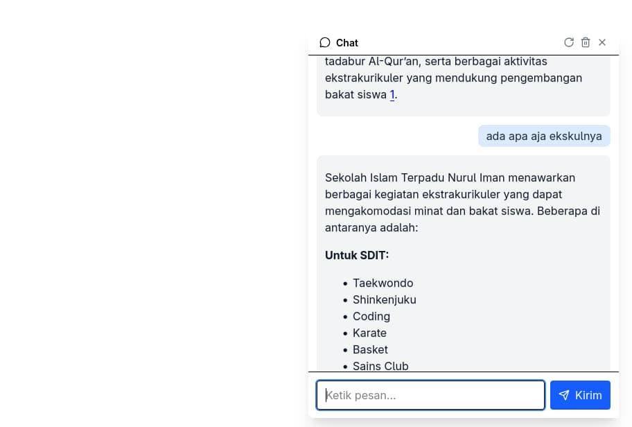 Preview Chatbot Widget